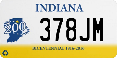 IN license plate 378JM