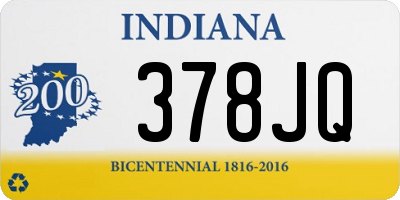 IN license plate 378JQ