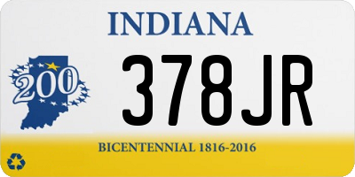 IN license plate 378JR