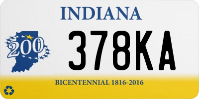 IN license plate 378KA