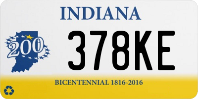 IN license plate 378KE