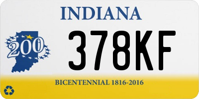IN license plate 378KF