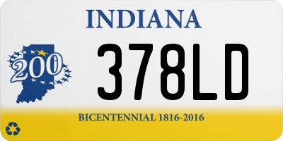 IN license plate 378LD