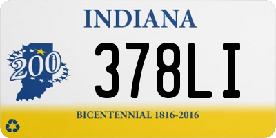 IN license plate 378LI