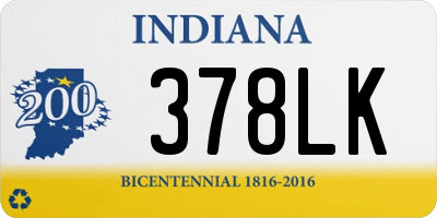 IN license plate 378LK