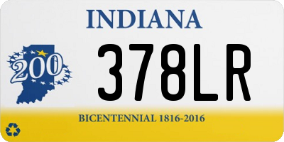 IN license plate 378LR