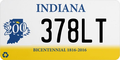 IN license plate 378LT