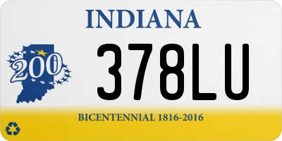 IN license plate 378LU