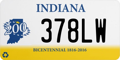 IN license plate 378LW