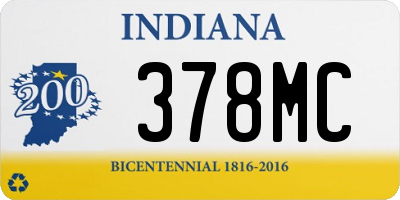 IN license plate 378MC