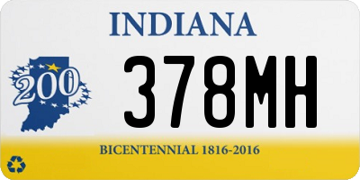 IN license plate 378MH