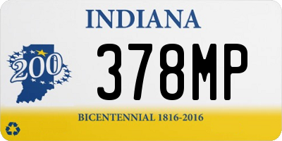 IN license plate 378MP