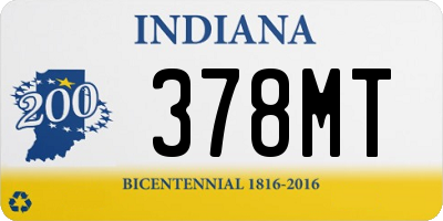 IN license plate 378MT