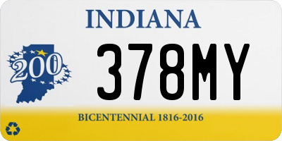 IN license plate 378MY