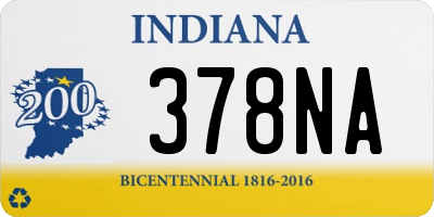 IN license plate 378NA