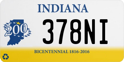 IN license plate 378NI