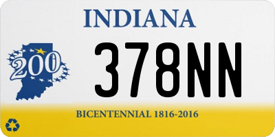 IN license plate 378NN