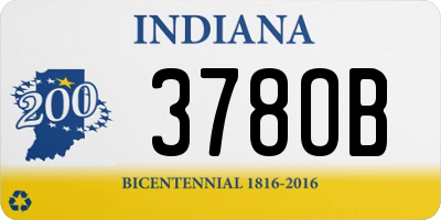 IN license plate 378OB