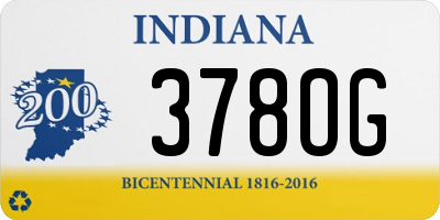 IN license plate 378OG