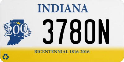 IN license plate 378ON