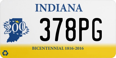 IN license plate 378PG