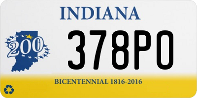 IN license plate 378PO