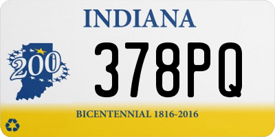 IN license plate 378PQ