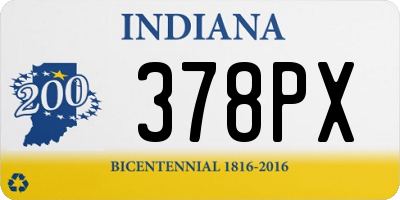 IN license plate 378PX