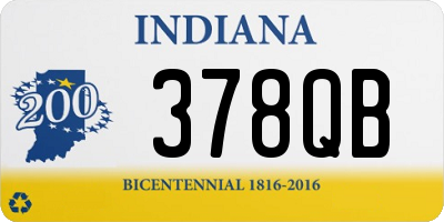 IN license plate 378QB