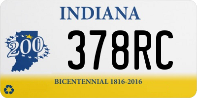 IN license plate 378RC