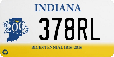 IN license plate 378RL