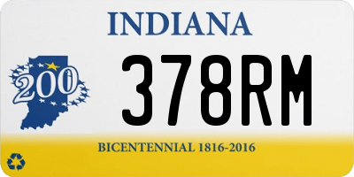 IN license plate 378RM