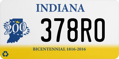 IN license plate 378RO