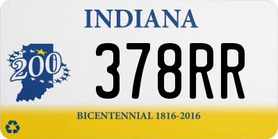 IN license plate 378RR