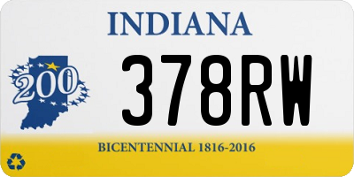 IN license plate 378RW