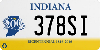 IN license plate 378SI