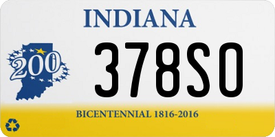 IN license plate 378SO