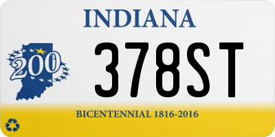 IN license plate 378ST