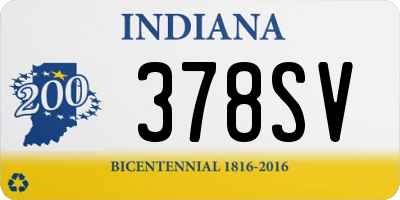 IN license plate 378SV