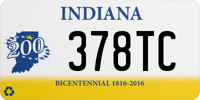 IN license plate 378TC