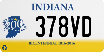 IN license plate 378VD