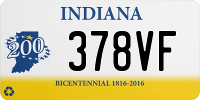 IN license plate 378VF
