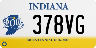 IN license plate 378VG