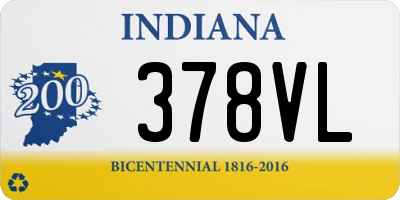 IN license plate 378VL