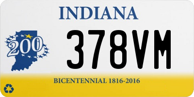 IN license plate 378VM