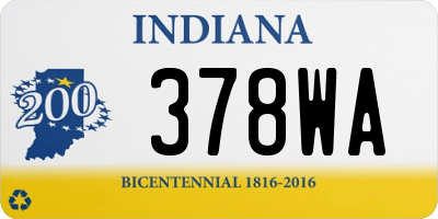 IN license plate 378WA