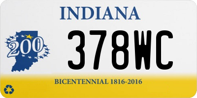 IN license plate 378WC