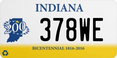 IN license plate 378WE