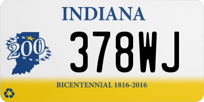 IN license plate 378WJ