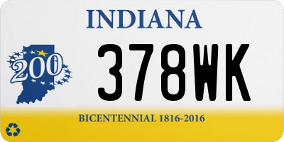 IN license plate 378WK